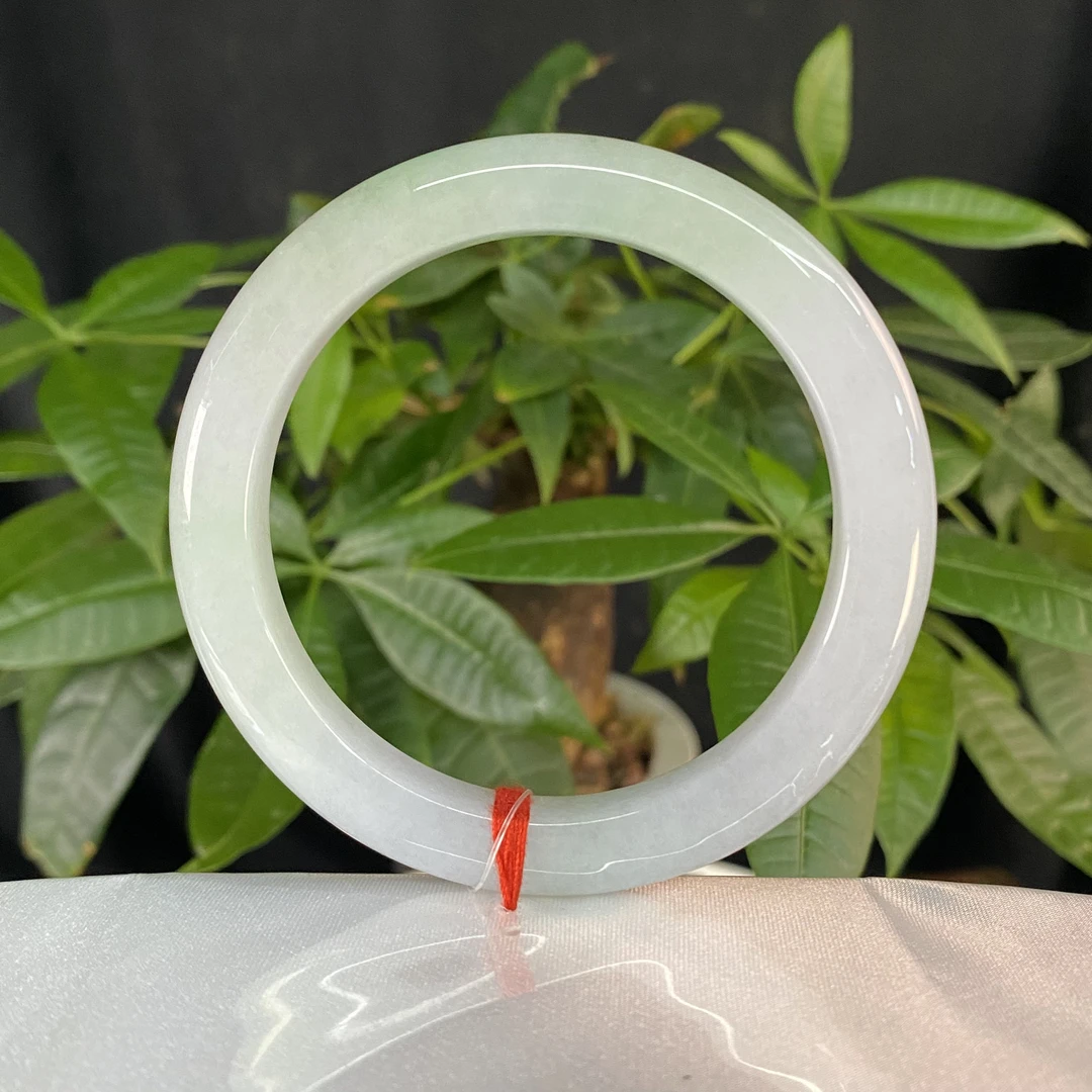 JXSZ-490  天然缅甸A货翡翠手镯   圈口：58