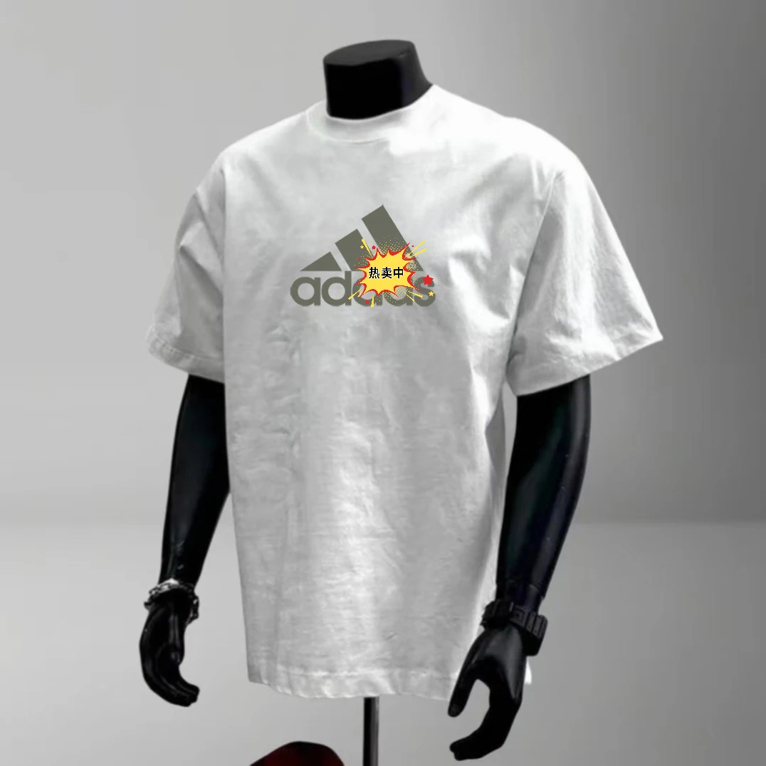 百搭索罗娜短袖修身半袖圆领弹力时尚潮流休闲男士印花高品质T恤