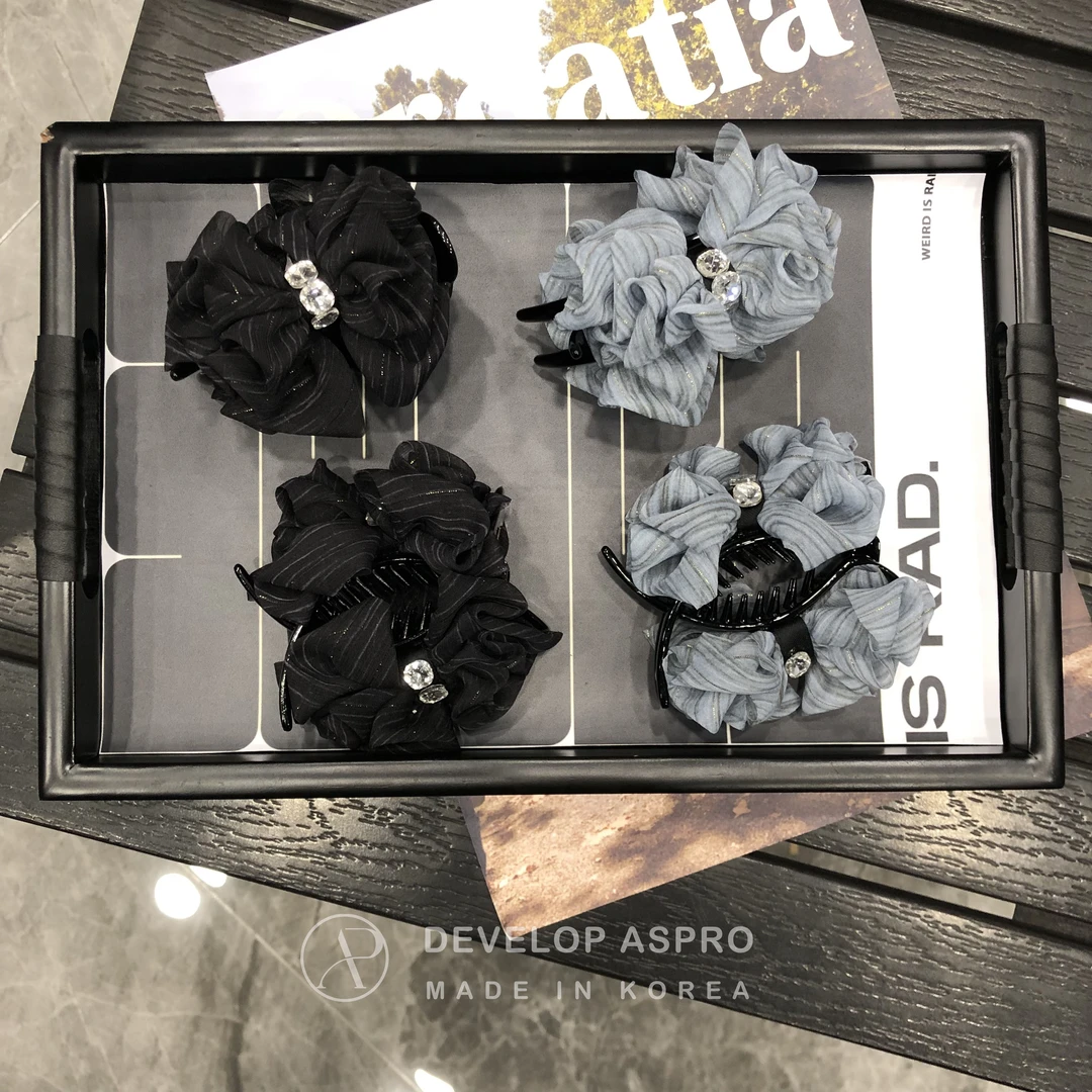 【现货 涛涛设计款】韩国正品上新气质百搭钻款丸子夹D6-5-XP205