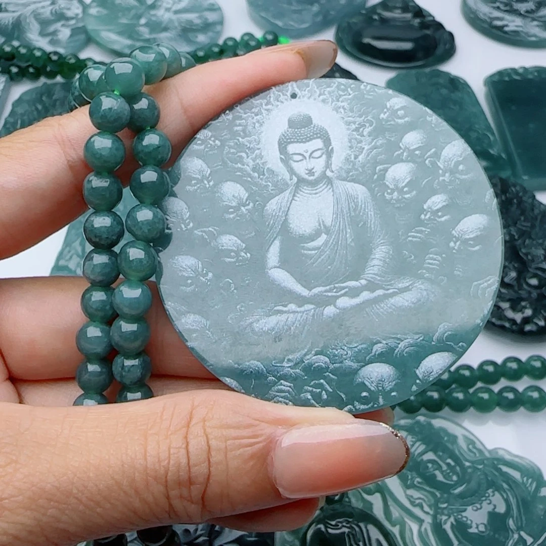 颈饰未镶嵌翡翠多样性发货天然的A货翡翠