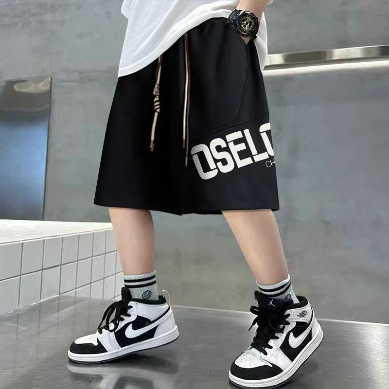 中裤薄款裤子男童短裤宽松篮球夏季潮百搭韩版薄外穿篮球夏季短裤