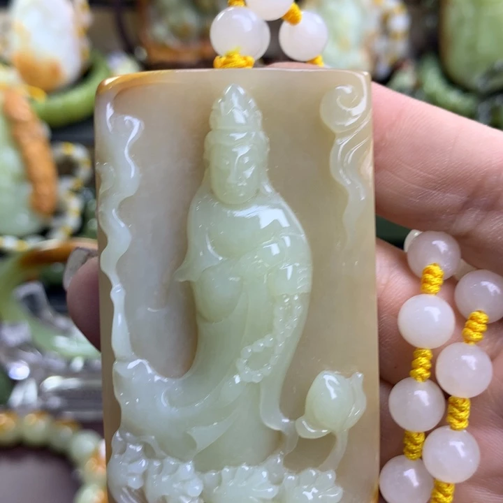 海***洋吊坠(赠链)未镶嵌透闪石质玉