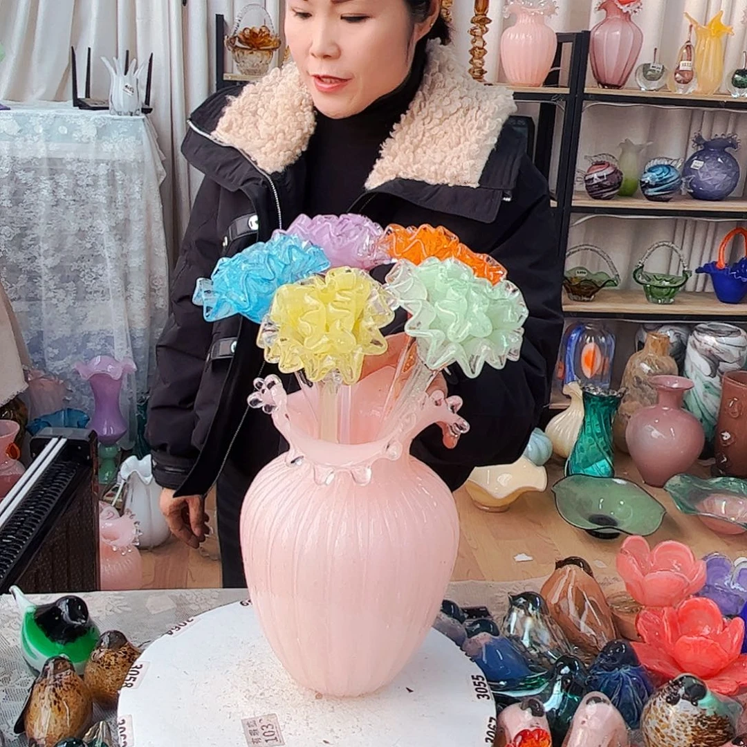 5花1瓶家悦琉璃工艺品