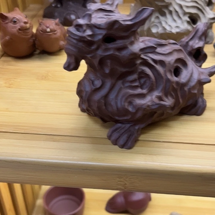 敖***乌茶宠紫砂紫砂龙龟茶宠摆件全手工