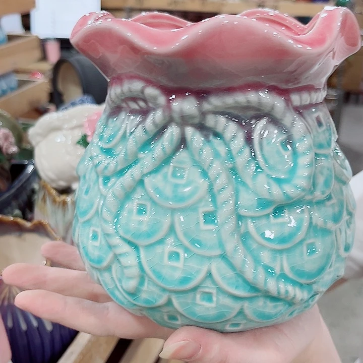 凑单10元陶瓷花盆发货！