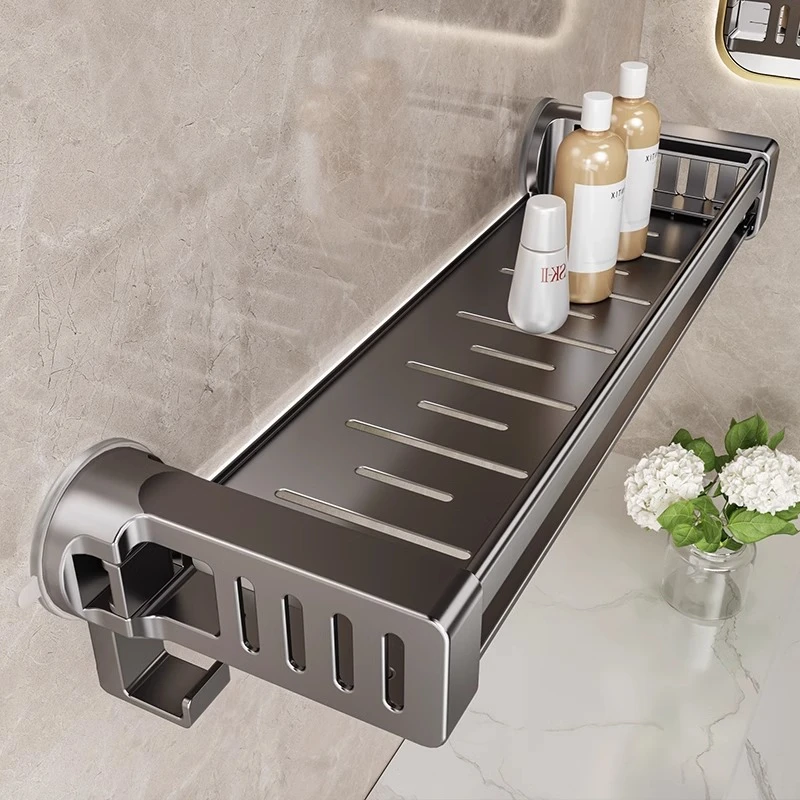 吸盘置物架浴室卫生间置物架隐形免打孔壁挂式洗手台墙上收纳架子