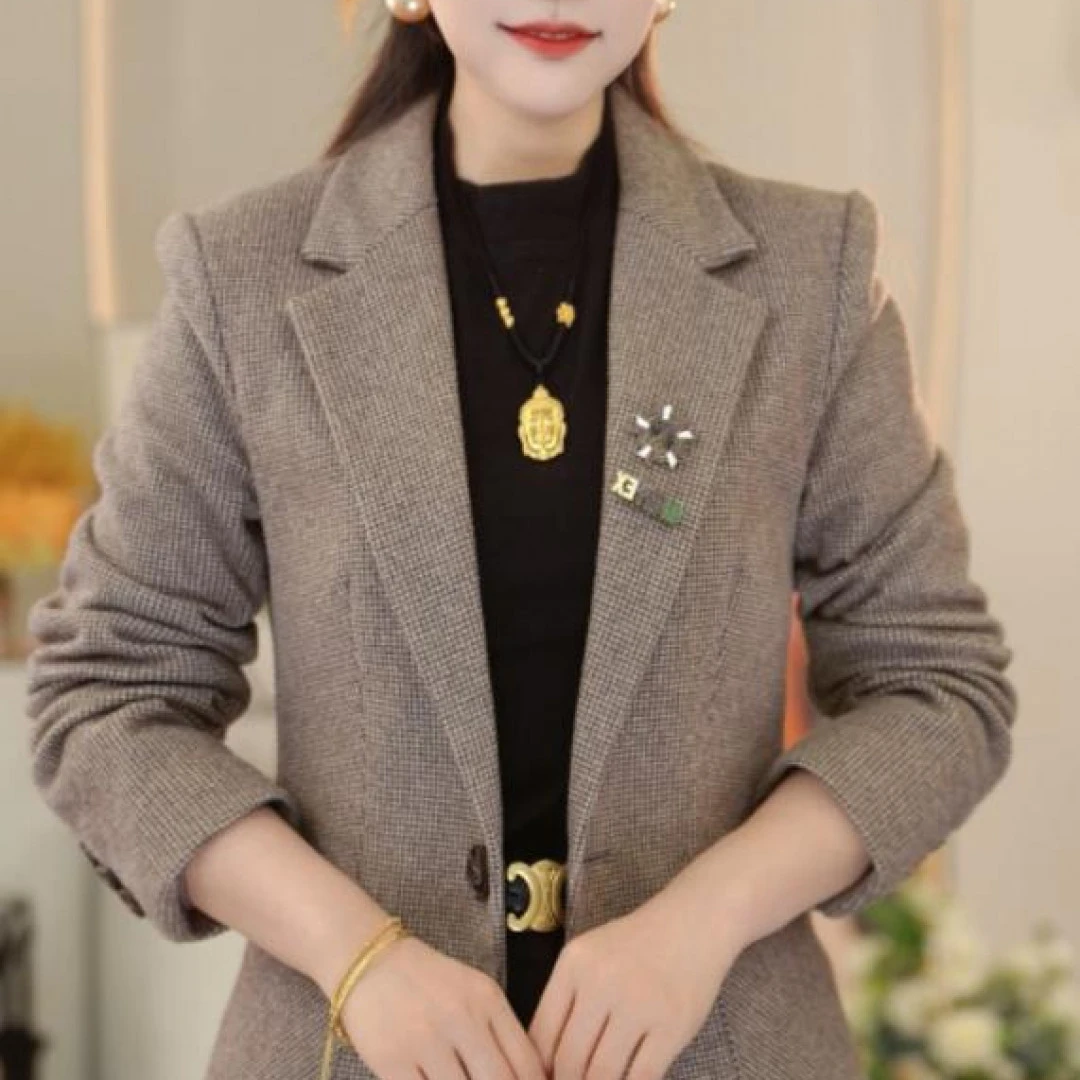 2025秋季新款小香风毛呢外套