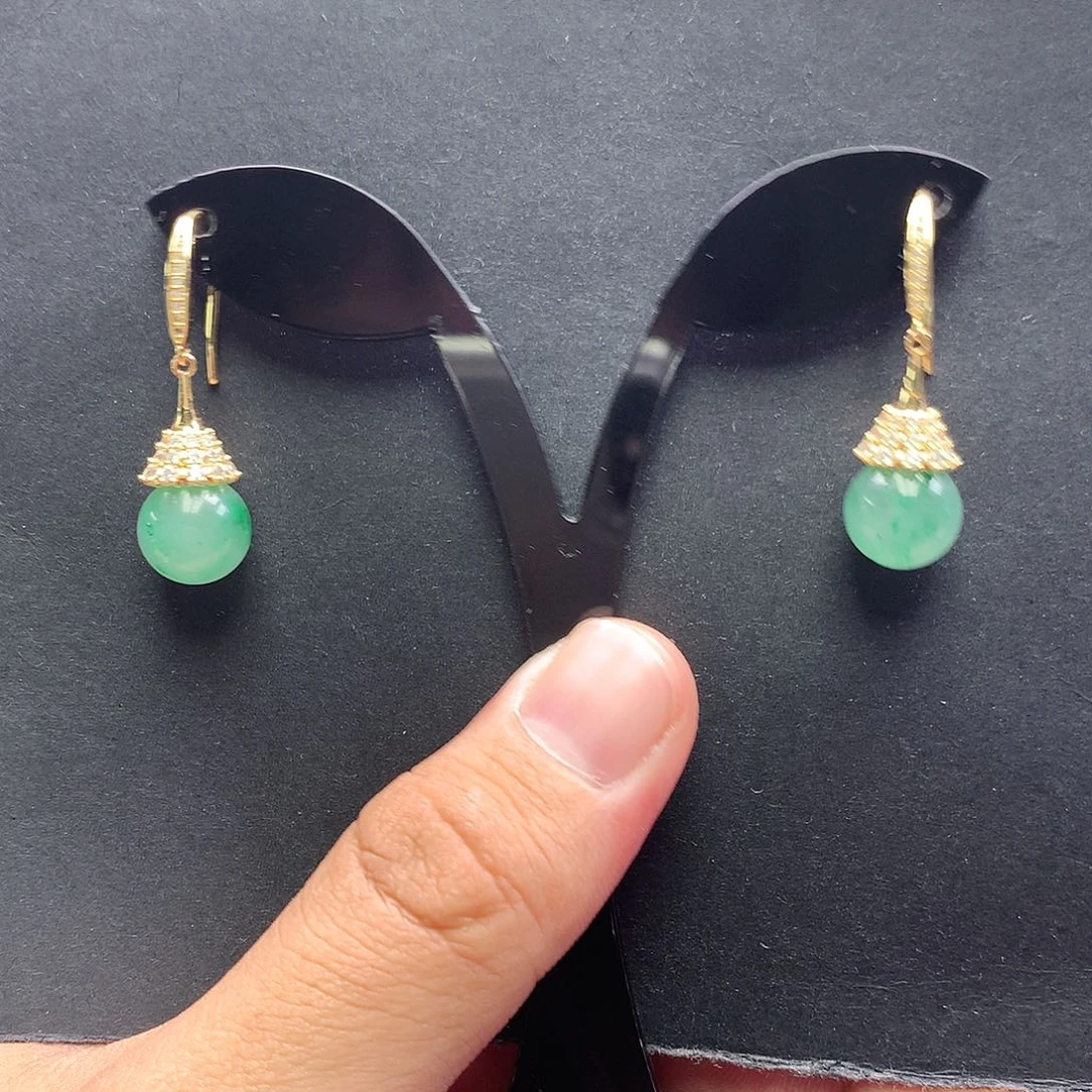 石英质玉合金耳坠