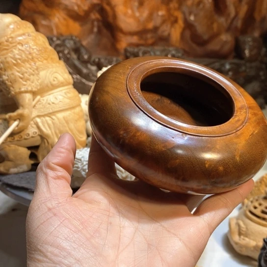 樟科（黄金檀）手把摆件工艺品福利
