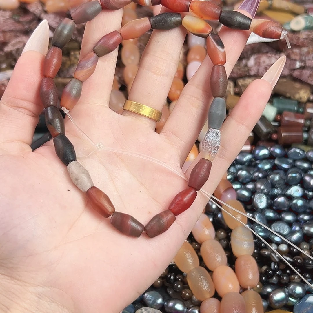 玛瑙/玉髓合金珠宝半成品b215 老玛瑙三文鱼一条