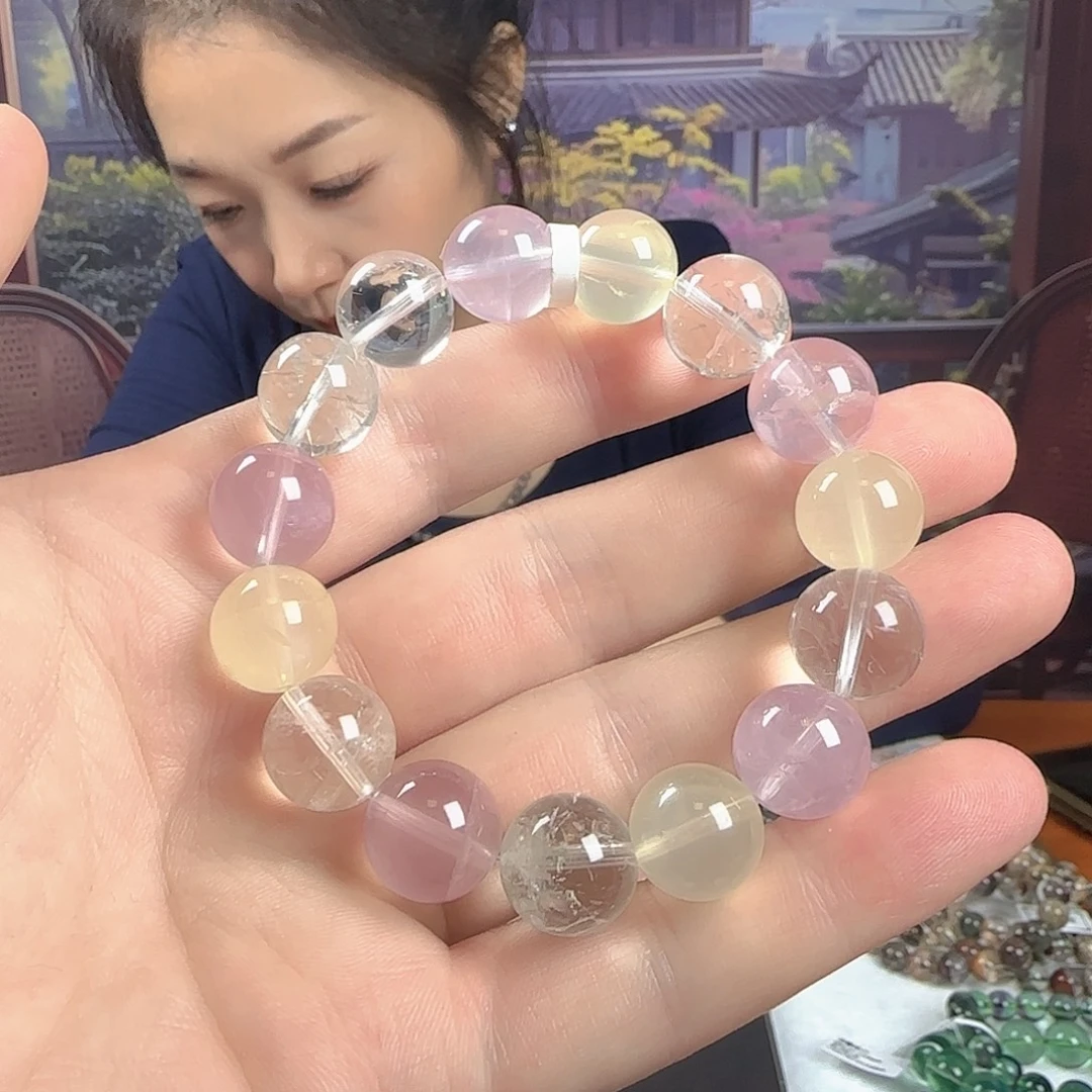 水晶未镶嵌手链水晶手串闪购