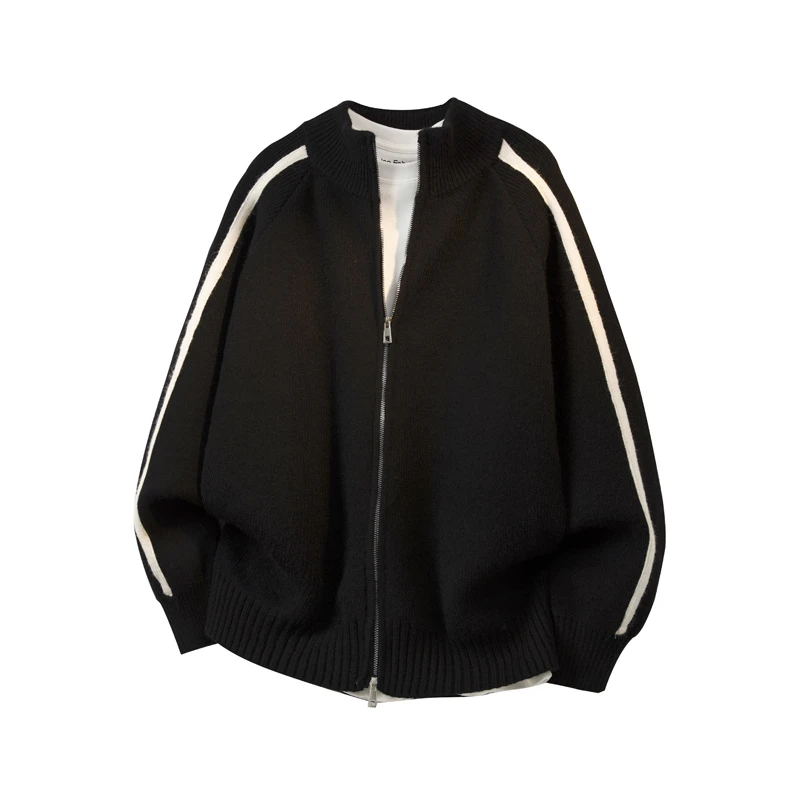 针织开衫男潮流2025春秋季男士外套立领休闲宽松百搭休闲毛衣韩版