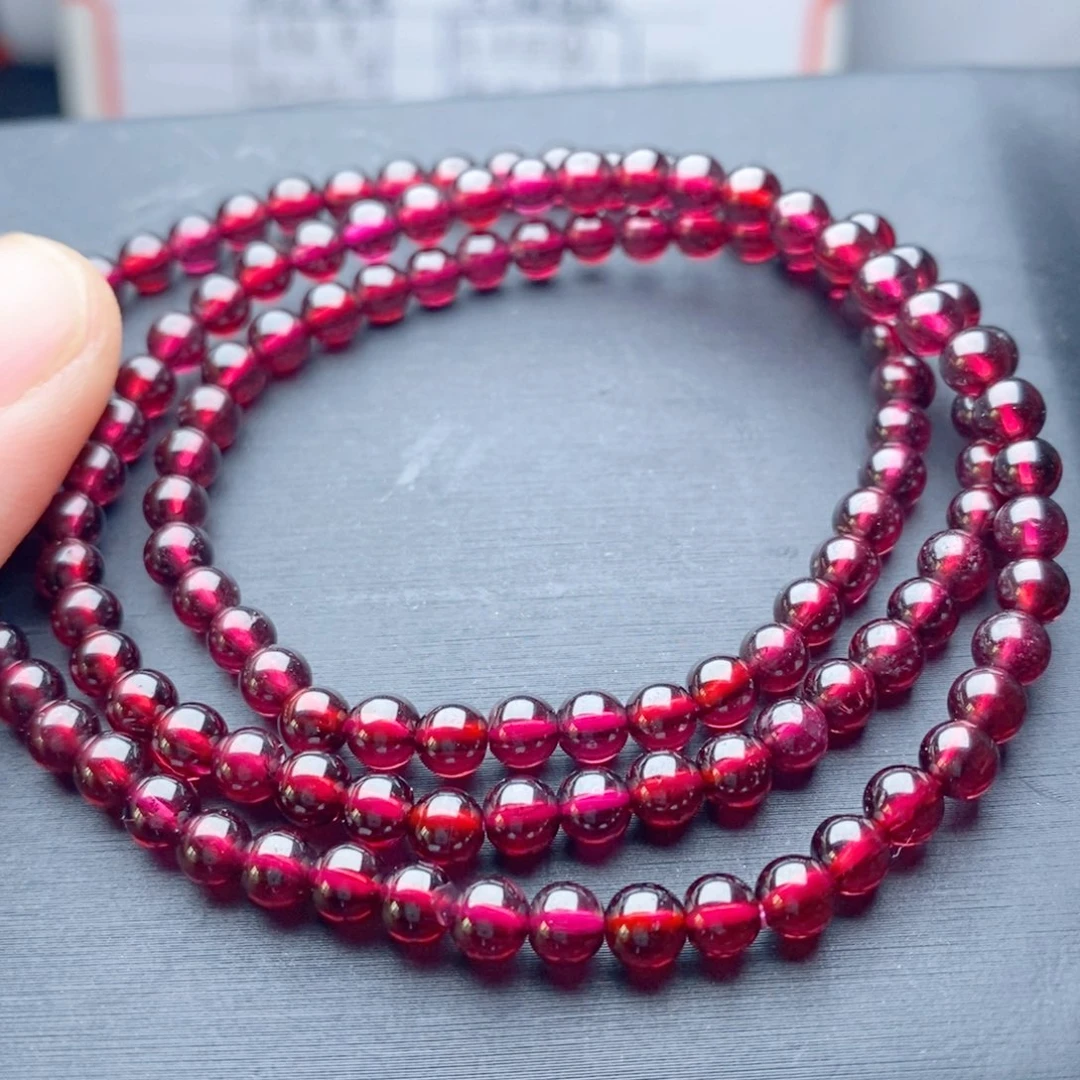 手链石榴石未镶嵌天然4.6玻璃体喜欢完美勿拍