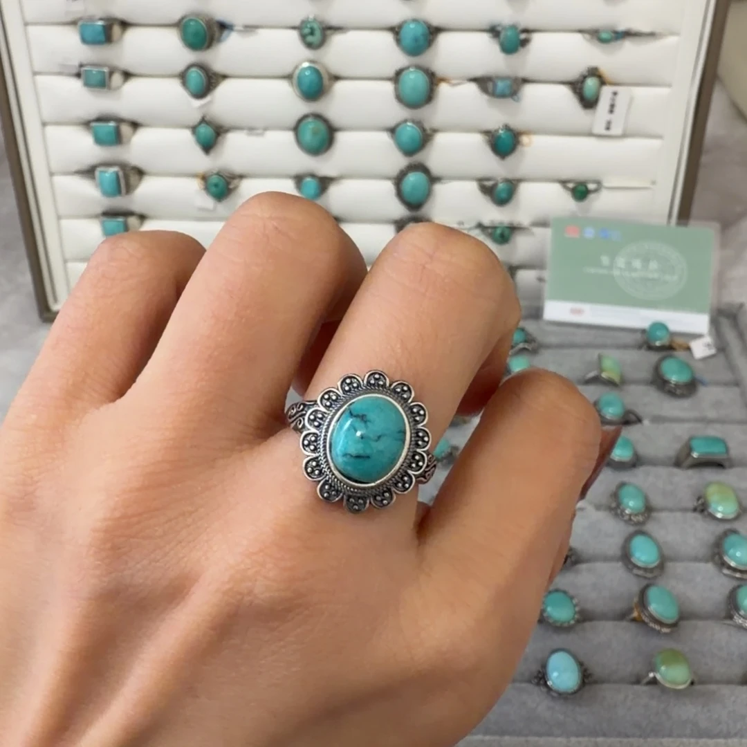 绿松石银S925镶嵌