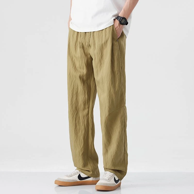 2025新款莱赛尔天丝长裤夏季休闲裤天丝轻薄直筒裤裤子薄款阔腿