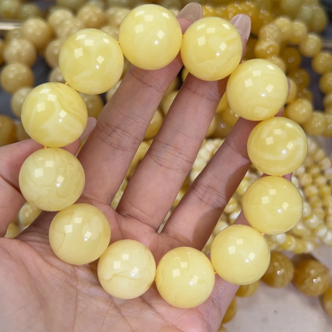 手链琥珀未镶嵌57.6白蜡