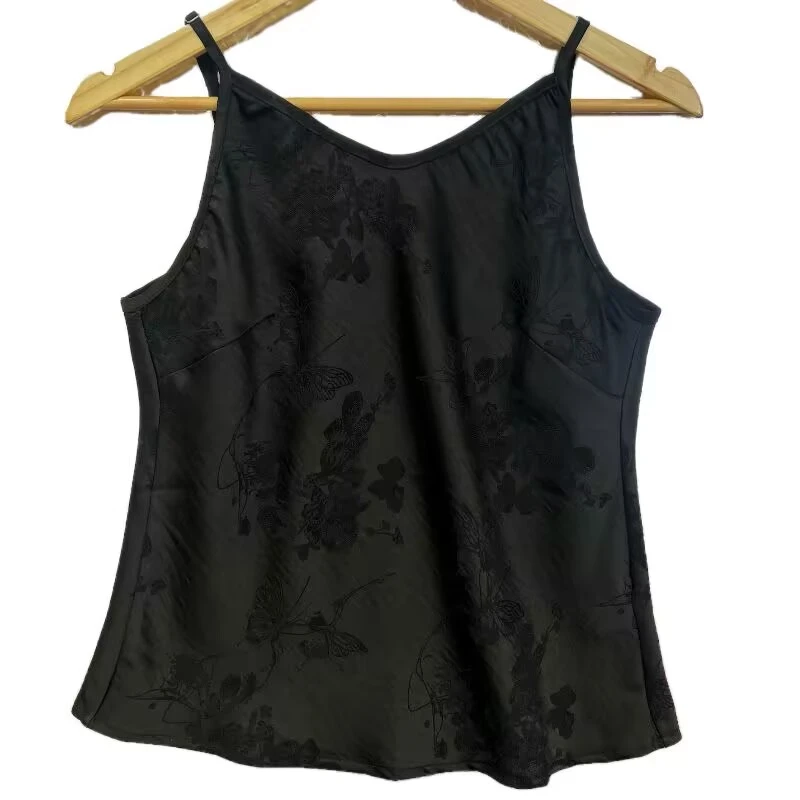 新款气质提花女背心打底上衣舒适时尚透气美背8898