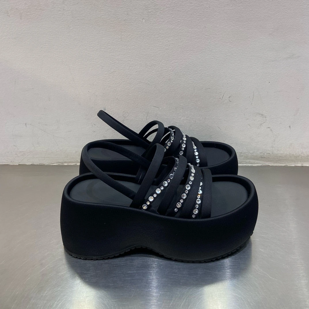 换季清仓 不退换 3009-11厚底增高水钻凉鞋时尚女鞋新款