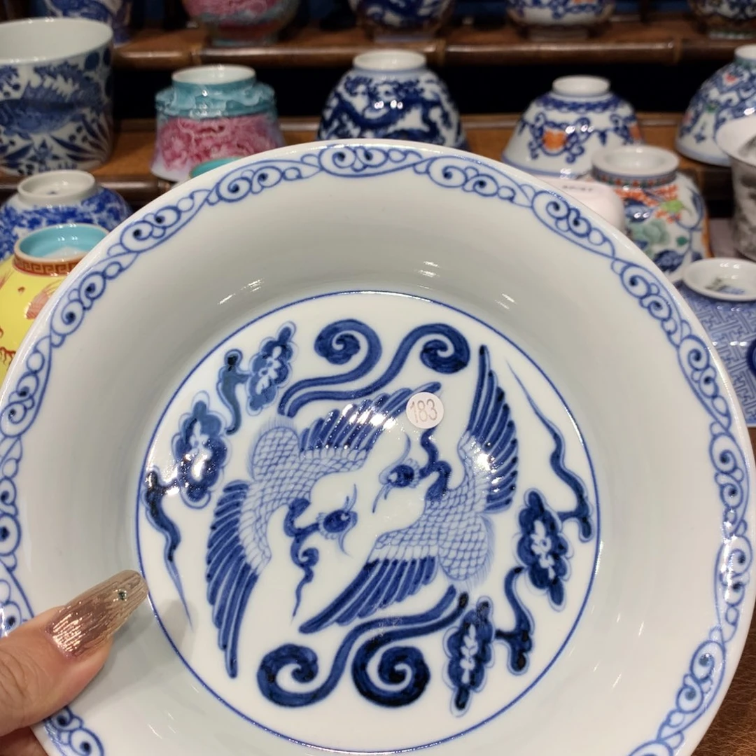 摆件吾**肆183青花壶承啦啦啦啦