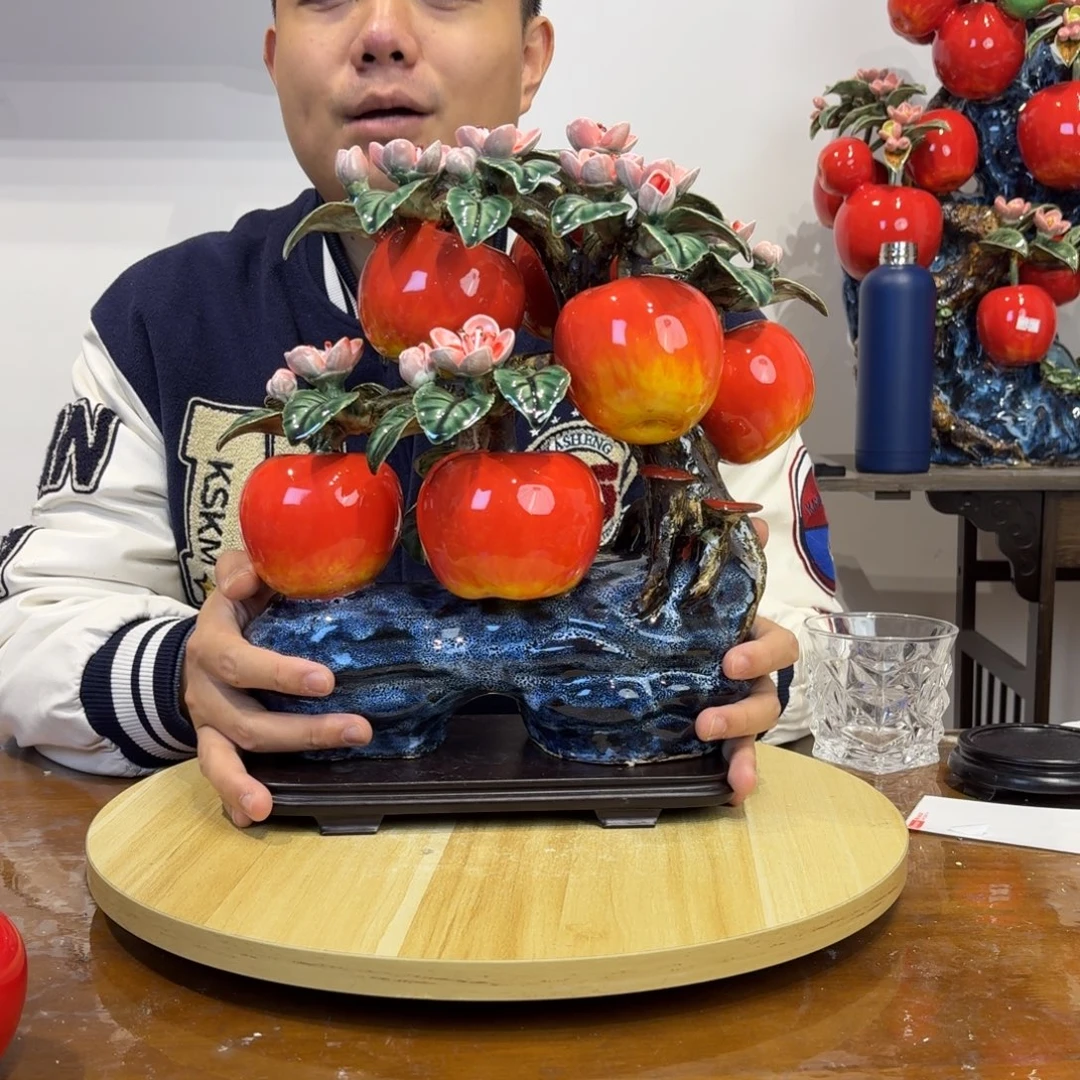 陶瓷苹果果树摆件