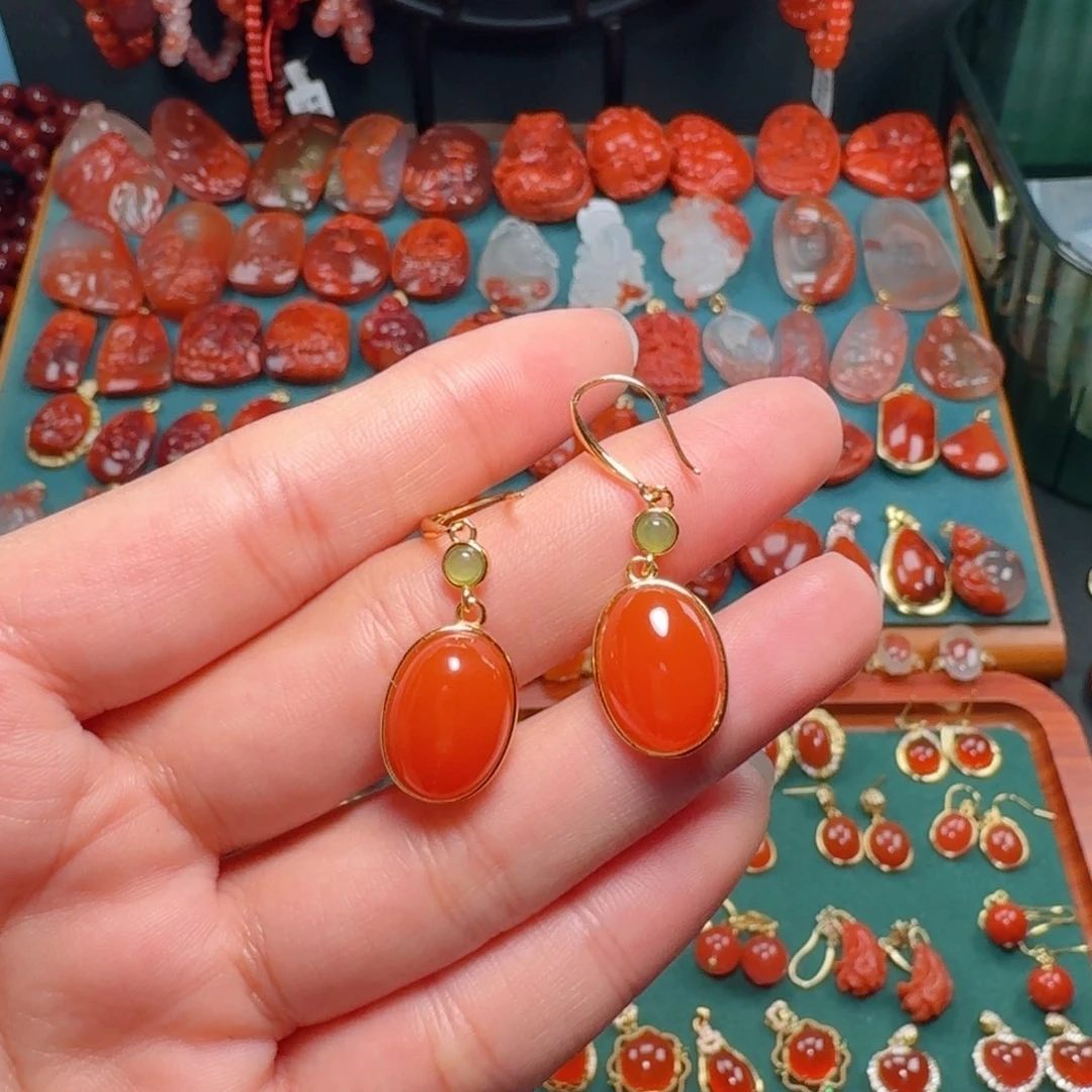 南红玛瑙南红银S925镶嵌