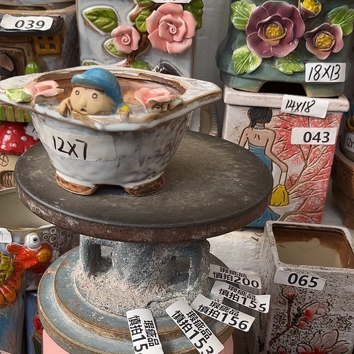 粗陶材质多肉花盆