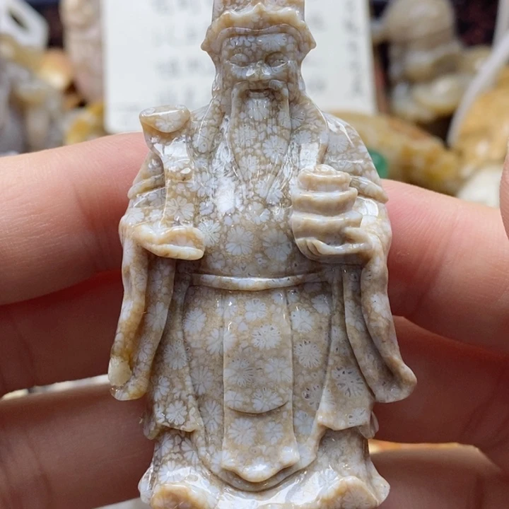 硅化珊瑚（珊瑚玉）颈饰未镶嵌