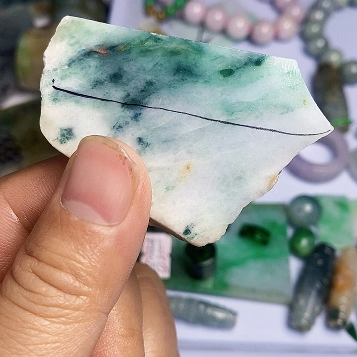 翡翠散珠天然翡翠A货挂件