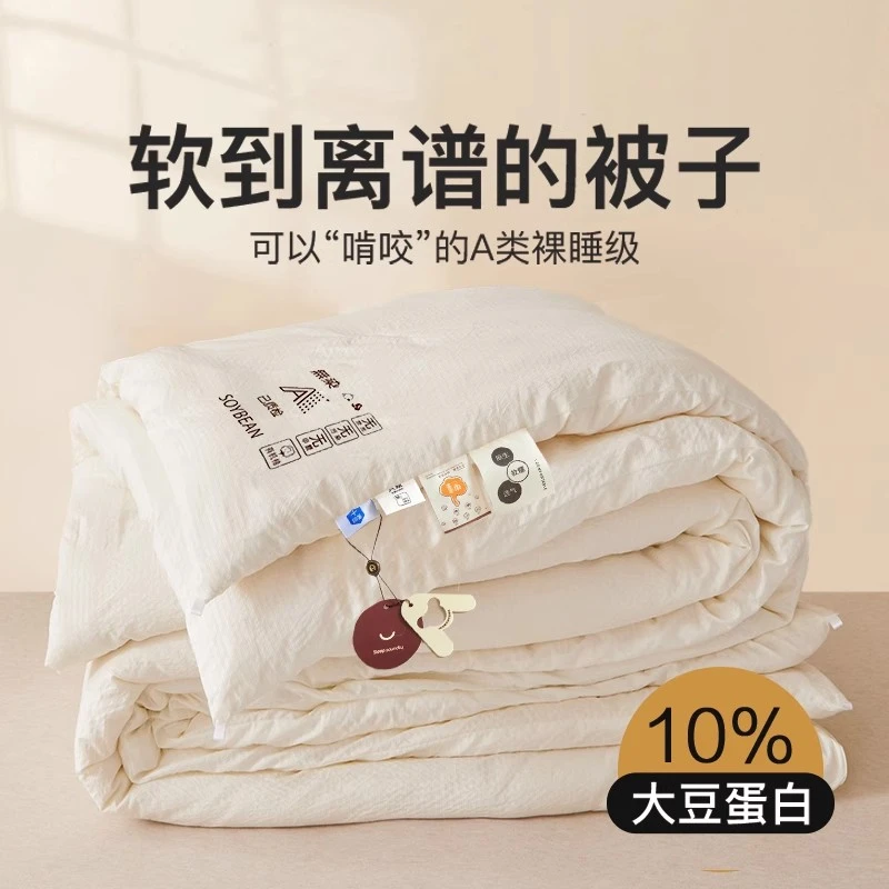 秋冬加厚保暖被春秋被冬被被芯大豆被子四季空调被单人被子太空被