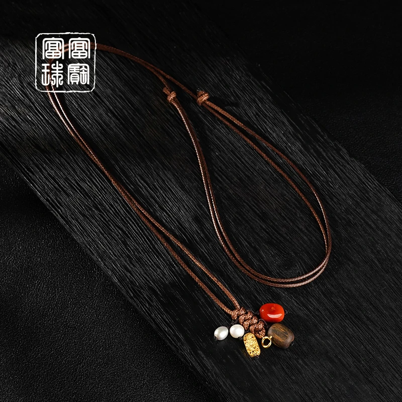 【藏晞归】富富珠宝 南红18k金时尚项链（天然珠宝多样性发）