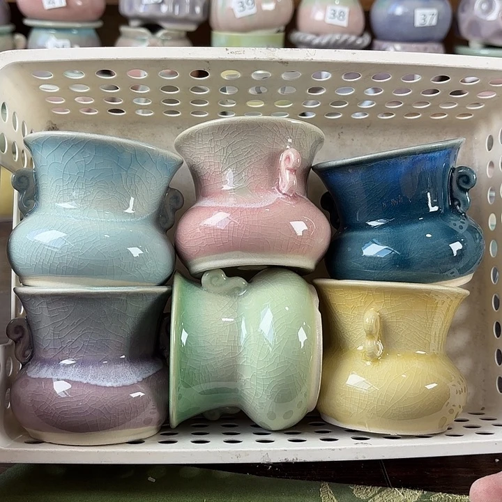 红陶量货/口高深浅搭配发6个