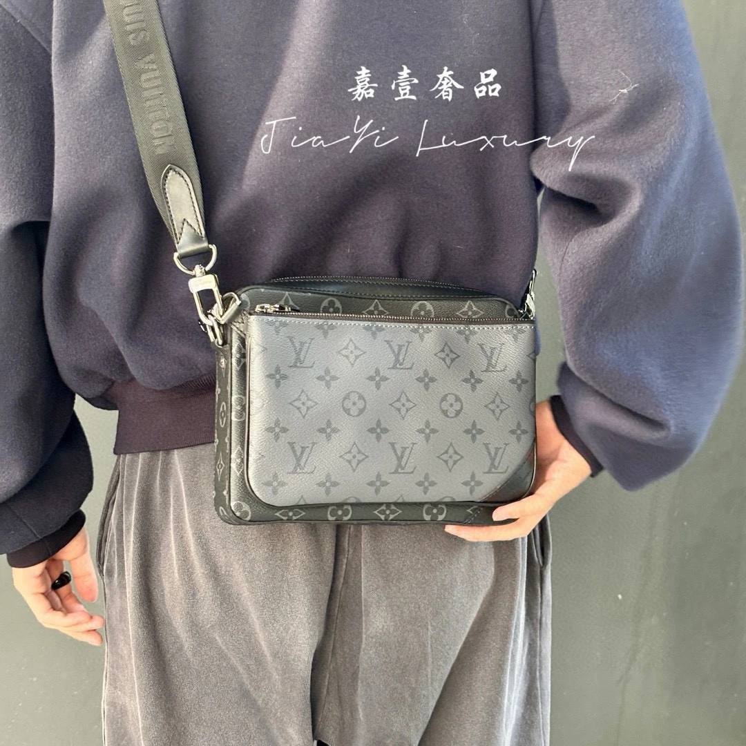 99新 LouisVuitton/路易威登   6655、7578、7445 Trio黑老花三合一
