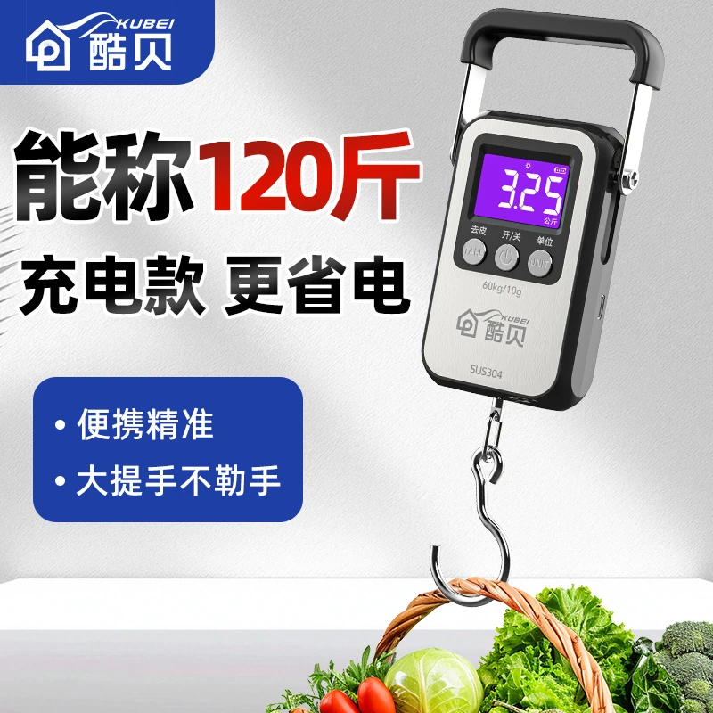 高精度手提电子秤小型快递称鱼器重便携式家用商挂钩弹簧行李公斤