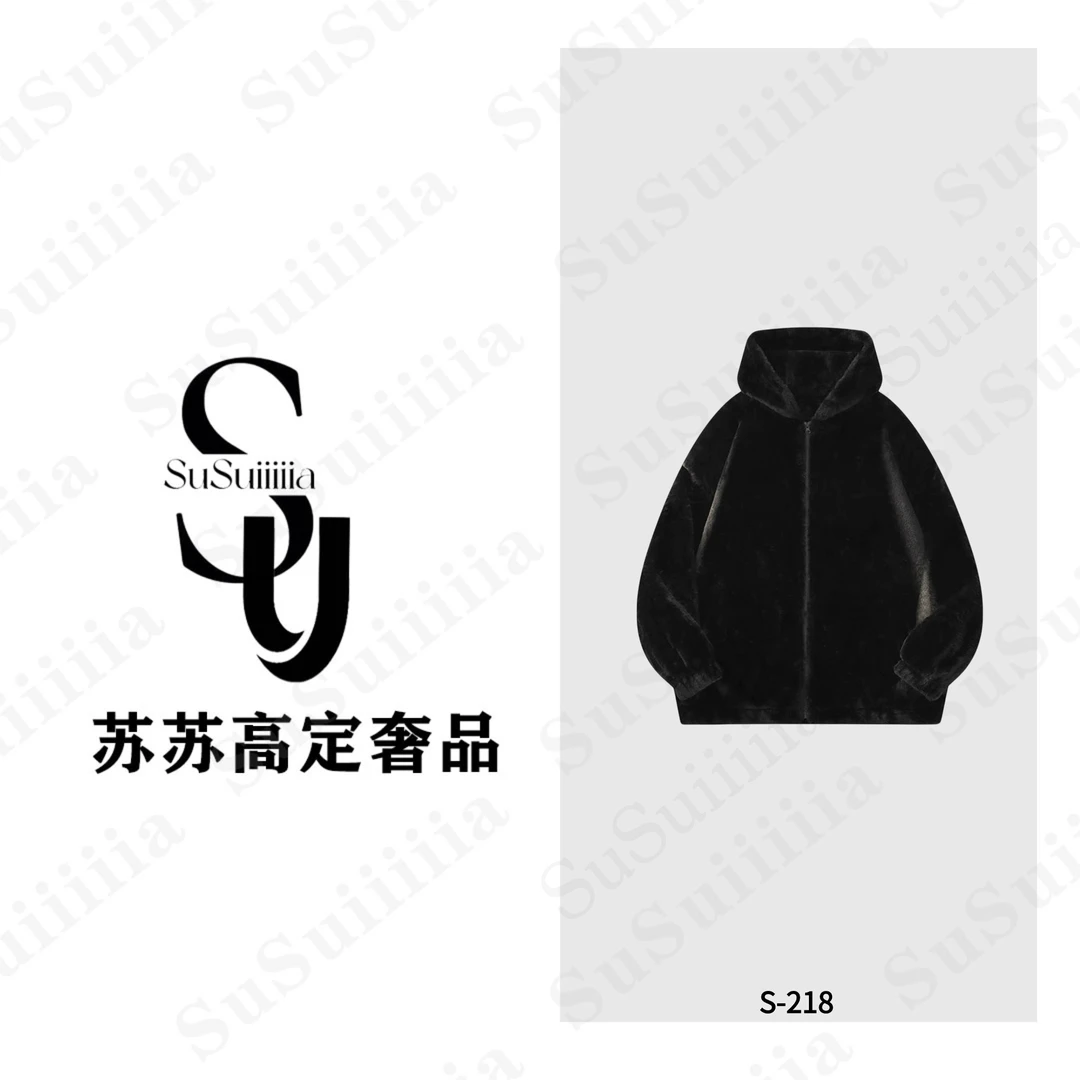 【暗夜】秋冬新款满印系列连帽保暖开衫针织外套218号