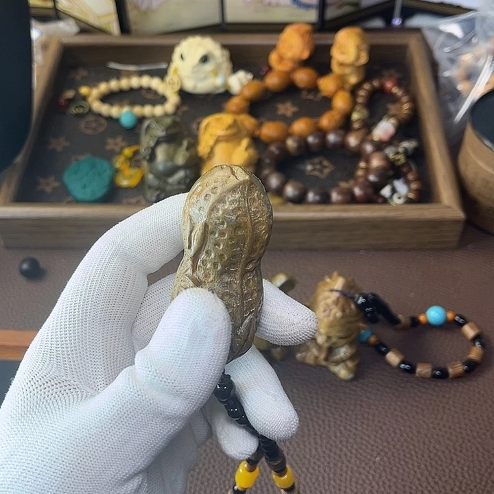 柏木无事牌绿檀花生