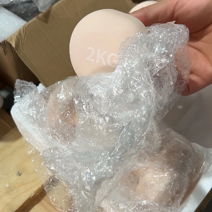 马卡龙2公斤淡粉色哑铃一对