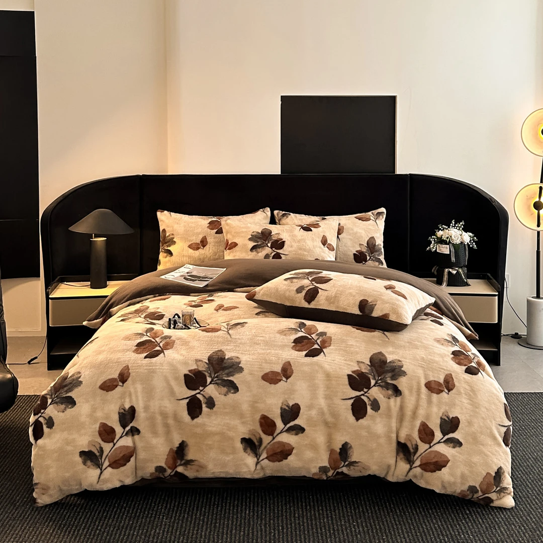 【曼丽】丹麦兔兔绒牛奶绒高端轻奢双面保暖四件套