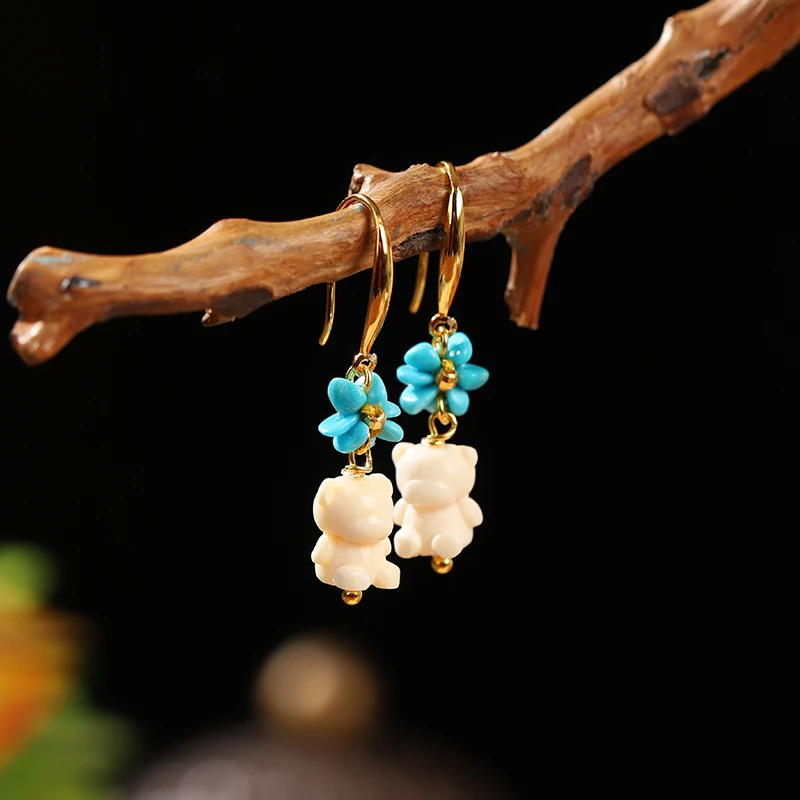 猛犸小熊耳钩-多样性发/发一对