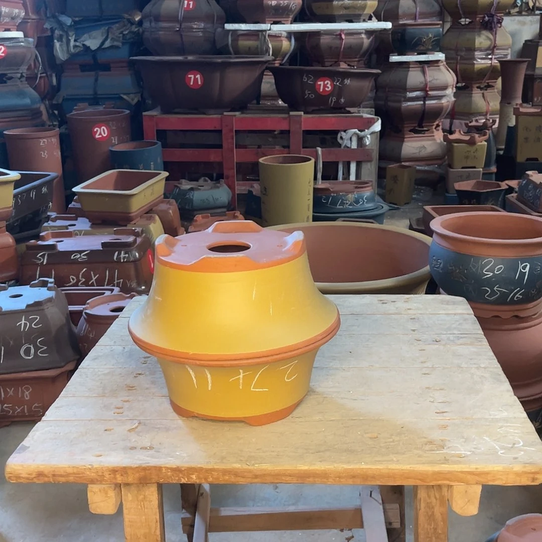 紫砂花盆碗盆两个