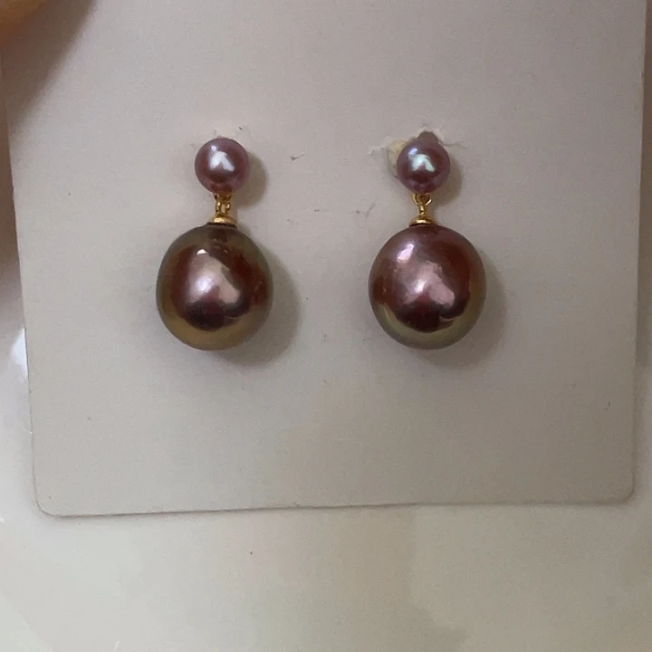 耳饰淡水珍珠银S925镶嵌