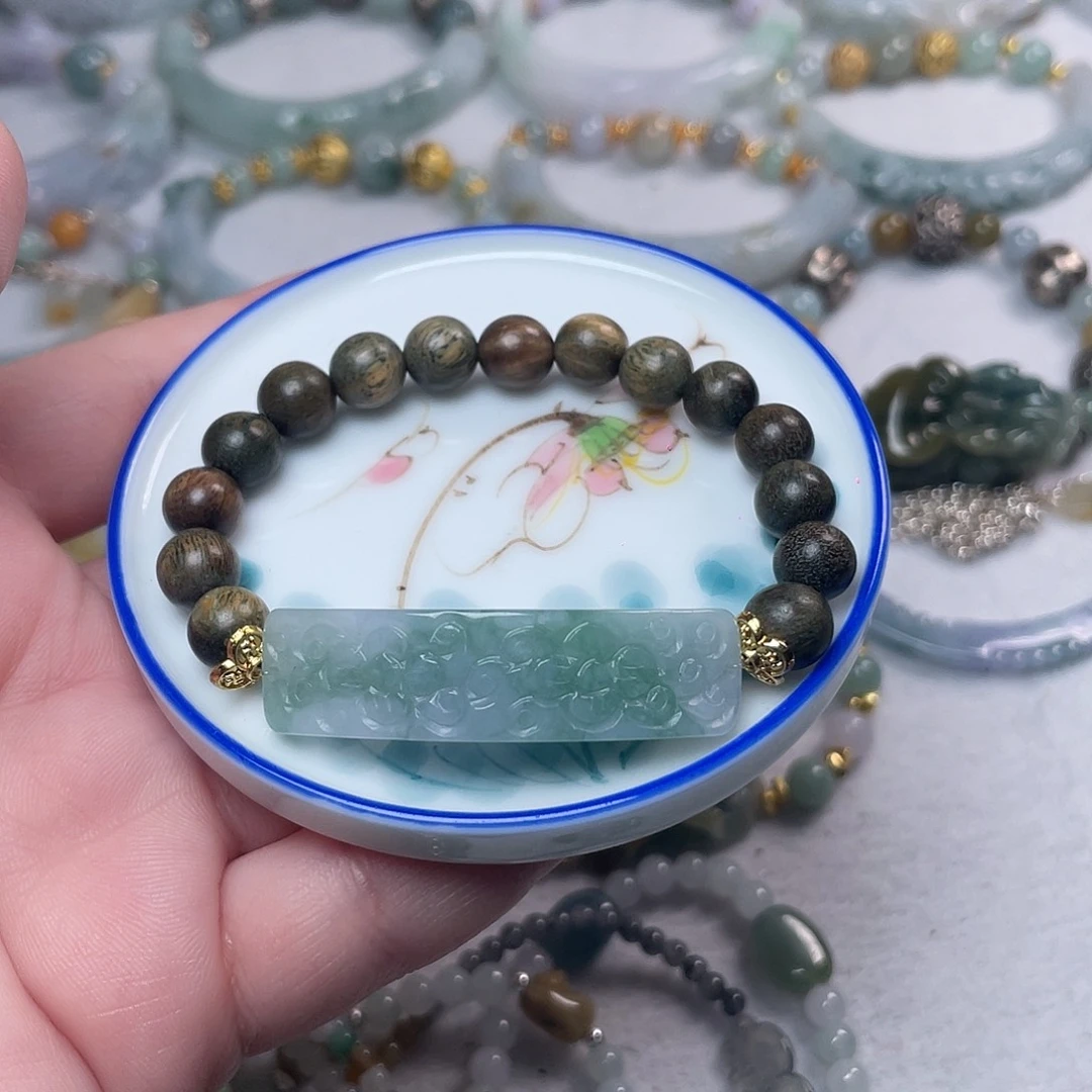 翡翠未镶嵌手链手牌