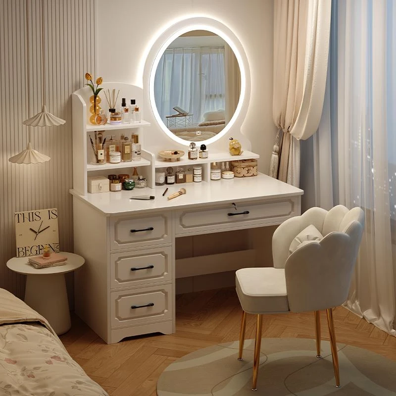 德国精工梳妆台卧室简约现代2024新款轻奢化妆台镜收纳柜化妆柜主