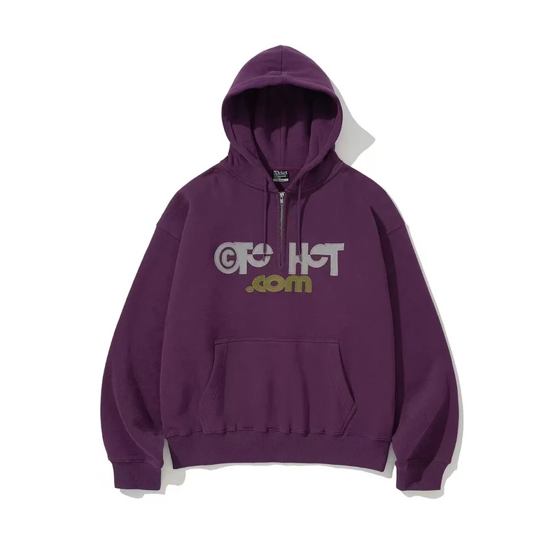 【茉舍】teket半拉链连帽衫TK2516SWHO03PUR-760