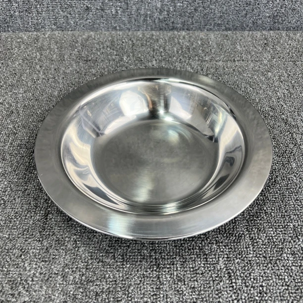 迪尼兰内径18CM菜碟316不锈钢菜盘子加厚烙饼煎蛋家用年糕盘果盘