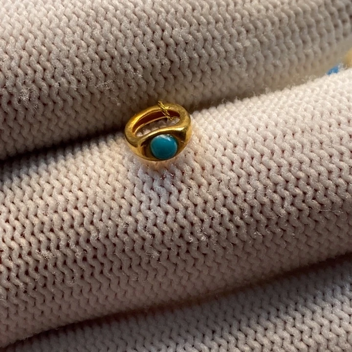 绿松石珠宝奇石18K金镶嵌