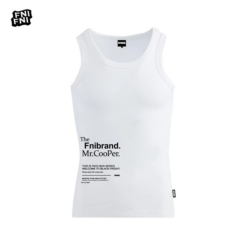 FNI黑标系列（Cooper先生）重磅棉男女同款背心健身运动内搭胶浆