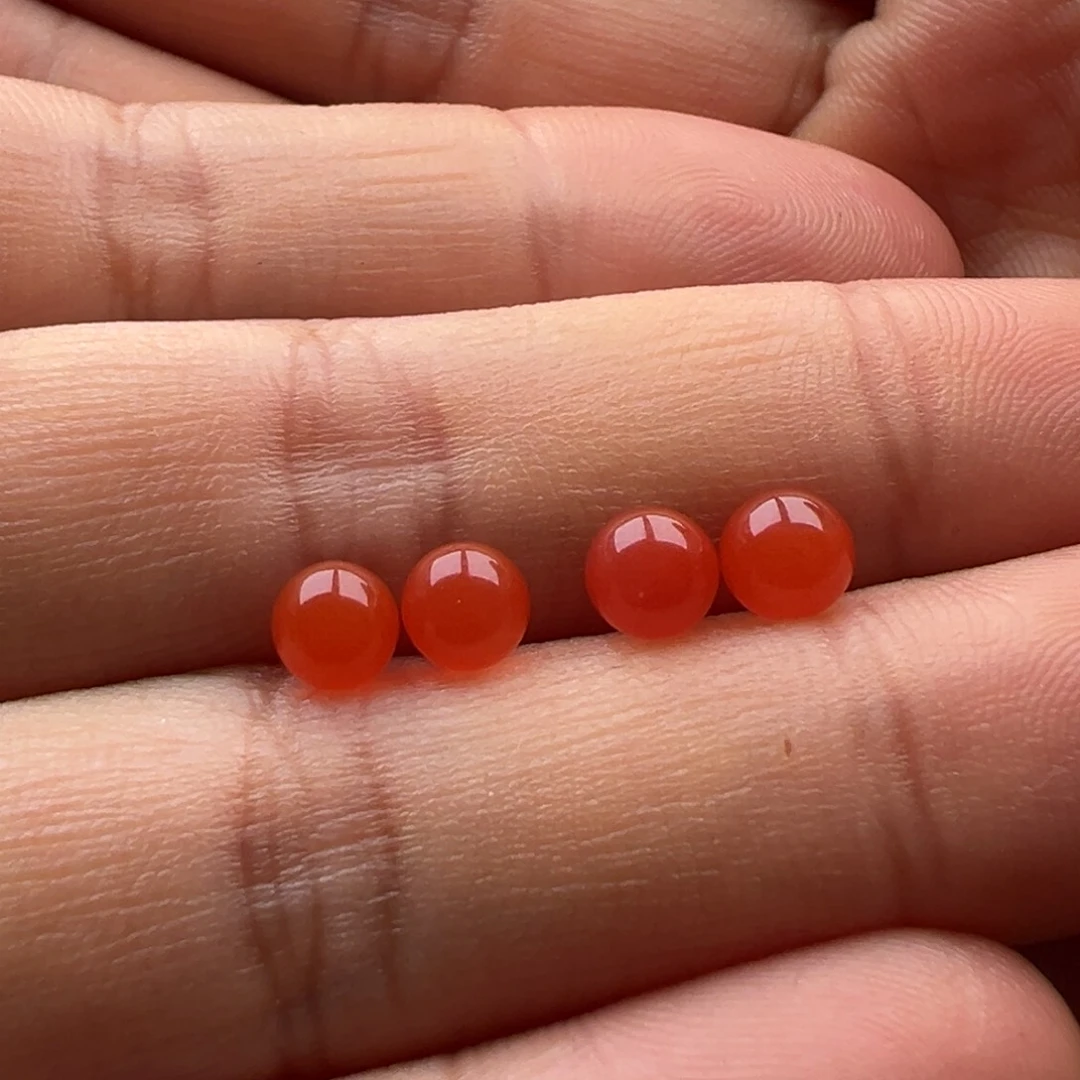 南红玛瑙圆珠5未镶嵌中*妖
