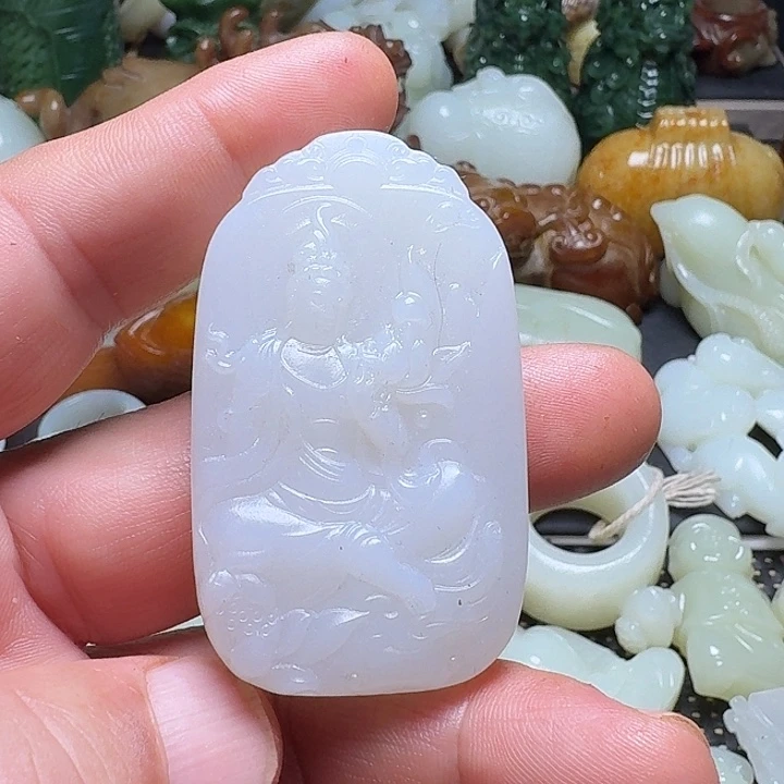 和田玉未镶嵌挂件