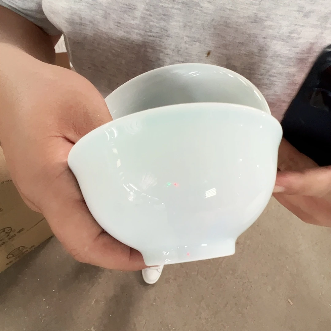 瓷片景德镇陶瓷影青米饭碗2只