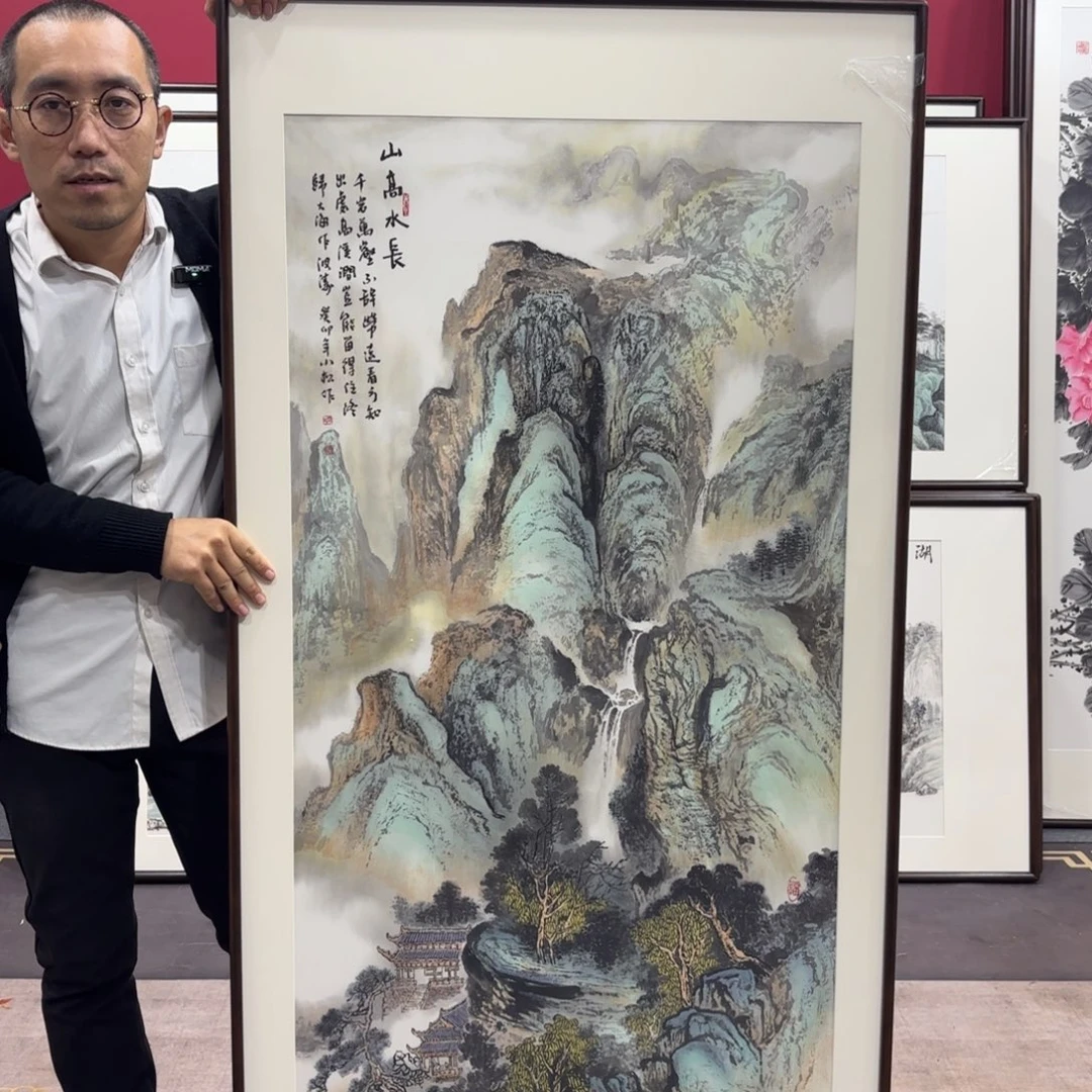 国画手绘作品带框160/80